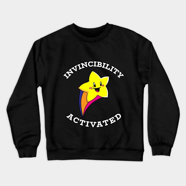 Invincibility Activated Crewneck Sweatshirt by playerpup